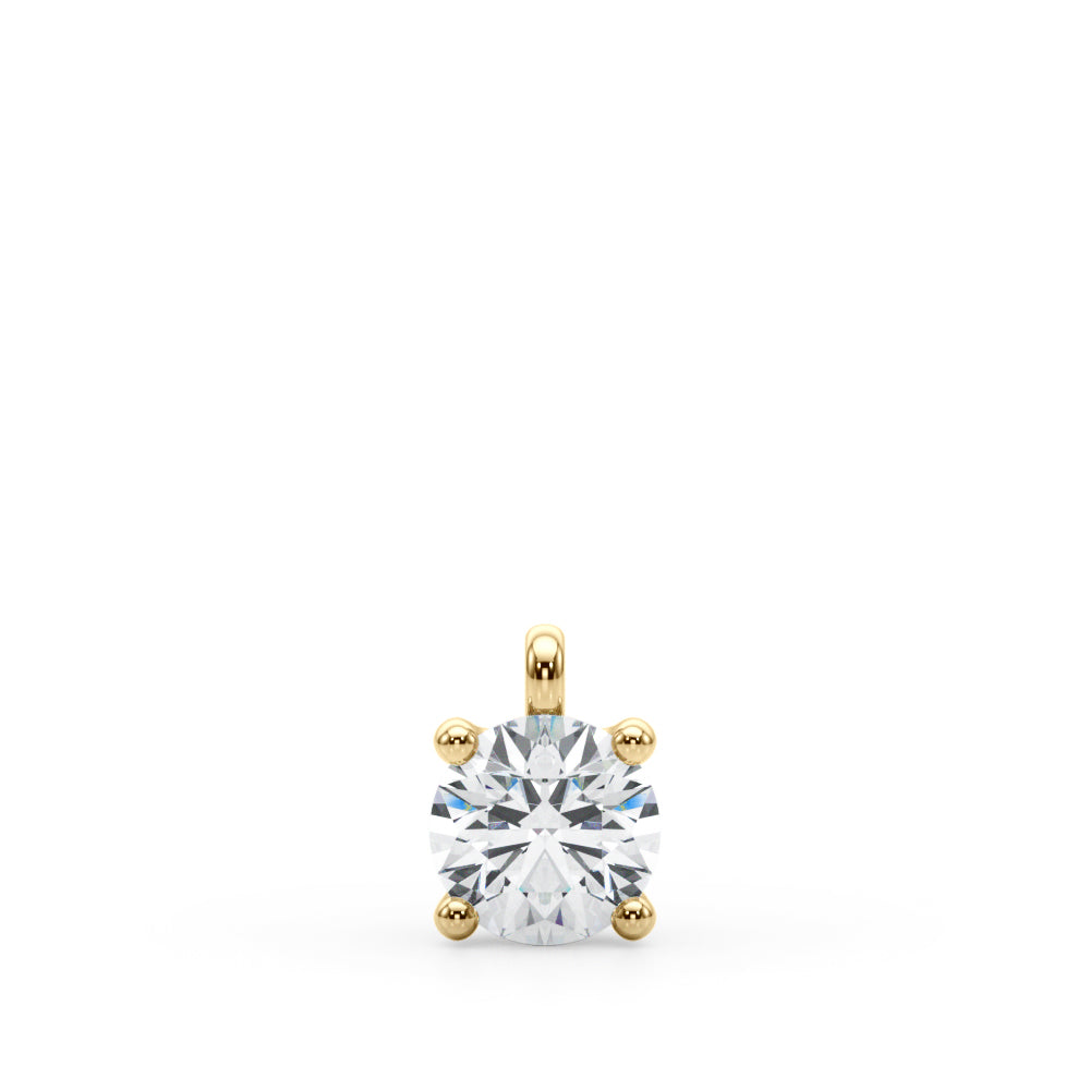 Four Prong Solitaire Diamond Pendant
