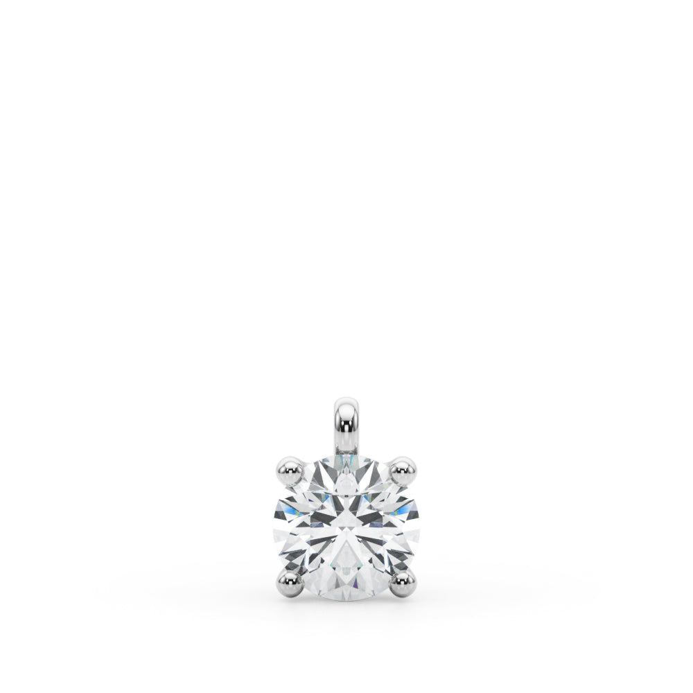 Lab Grown Four Prong Solitaire Diamond Pendant