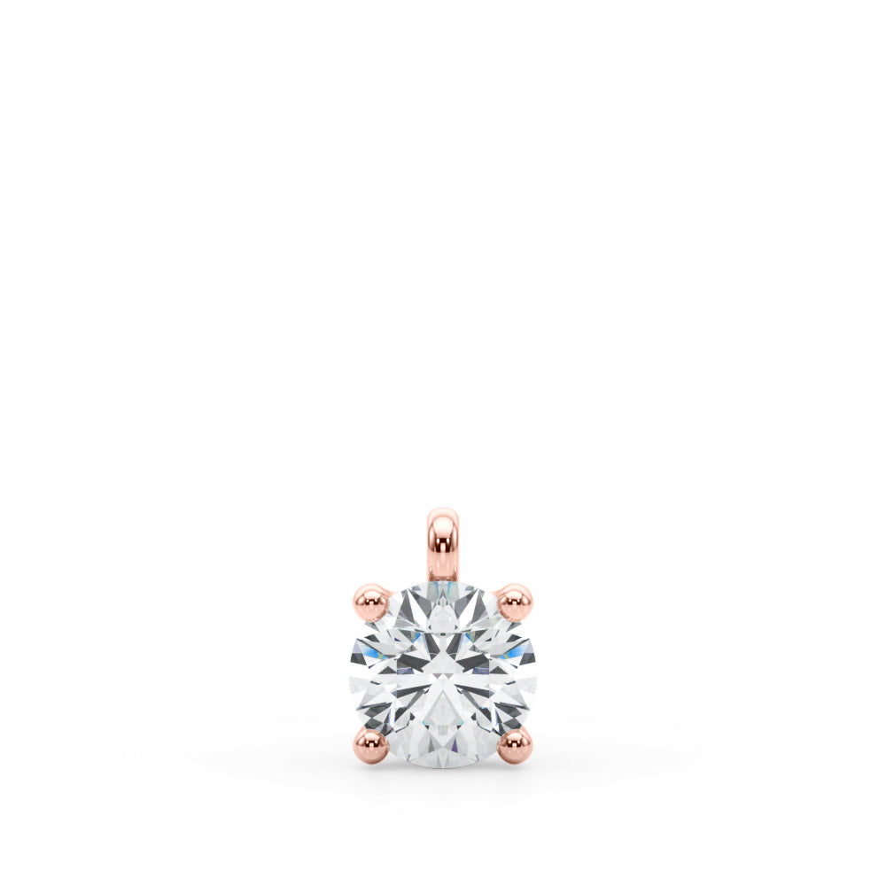 Four Prong Solitaire Diamond Pendant