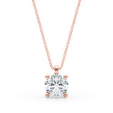 Four Prong Solitaire Diamond Pendant