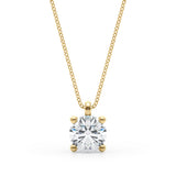 Four Prong Solitaire Diamond Pendant