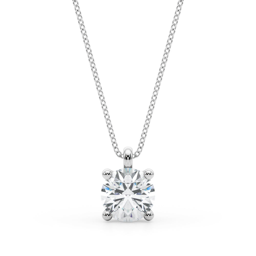 Four Prong Solitaire Diamond Pendant