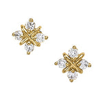 Natural Diamond Cluster Earring Studs
