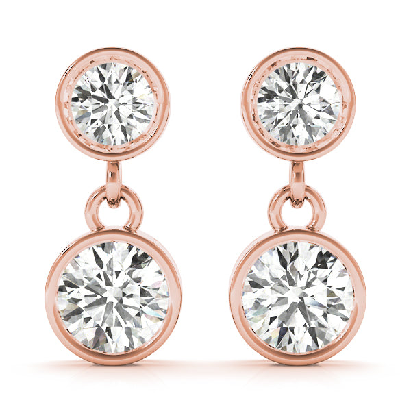 Lab Grown Diamond Two-Stone Dangler Earrings