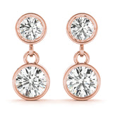 Natural Diamond Two-Stone Dangler Earrings