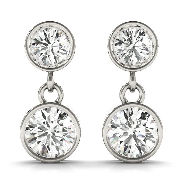 Lab Grown Diamond Two-Stone Dangler Earrings