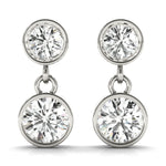 Lab Grown Diamond Two-Stone Dangler Earrings