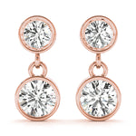Natural Diamond Two-Stone Dangler Earrings