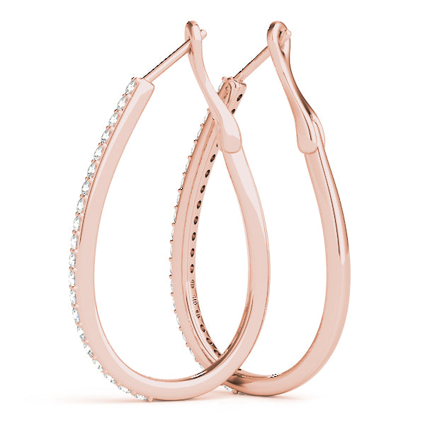 Tear Drop Hoop Earrings