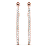 Lab Grown Tear Drop Hoop Earrings