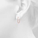 Lab Grown Tear Drop Hoop Earrings