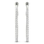 Lab Grown Tear Drop Hoop Earrings