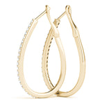 Tear Drop Hoop Earrings