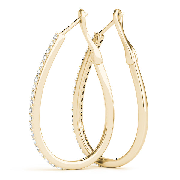 Tear Drop Hoop Earrings