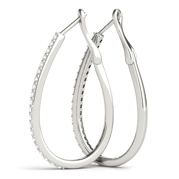 Tear Drop Hoop Earrings