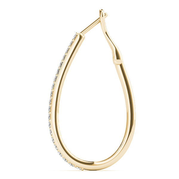 Tear Drop Hoop Earrings