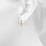 Single Shared Prong Drop Earrings