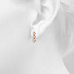Single Shared Prong Drop Earrings