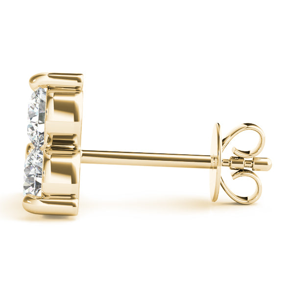 Lab Grown 3-Stone Earrings