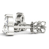 Lab Grown 3-Stone Earrings