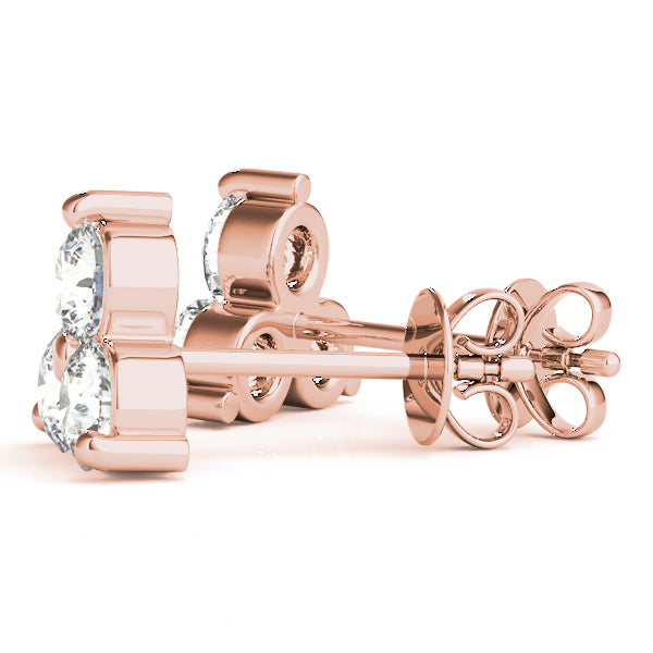 Lab Grown 3-Stone Earrings