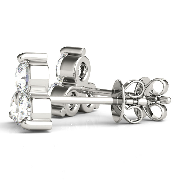 Lab Grown 3-Stone Earrings