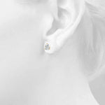 Lab Grown Prong Set Solitaire Earrings