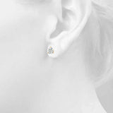 Lab Grown Prong Set Solitaire Earrings