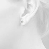 Lab Grown Prong Set Solitaire Earrings