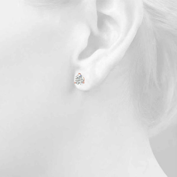 Prong Set Solitaire Earrings