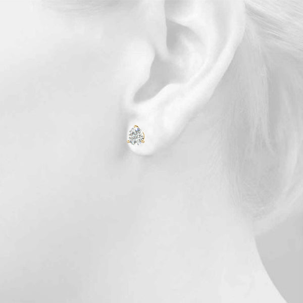 Prong Set Solitaire Earrings