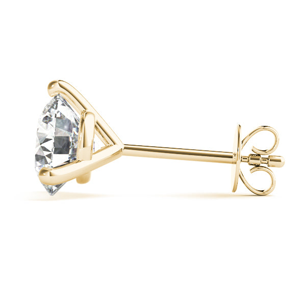 Lab Grown Prong Set Solitaire Earrings