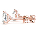 Lab Grown Prong Set Solitaire Earrings
