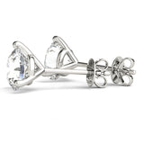 Lab Grown Prong Set Solitaire Earrings
