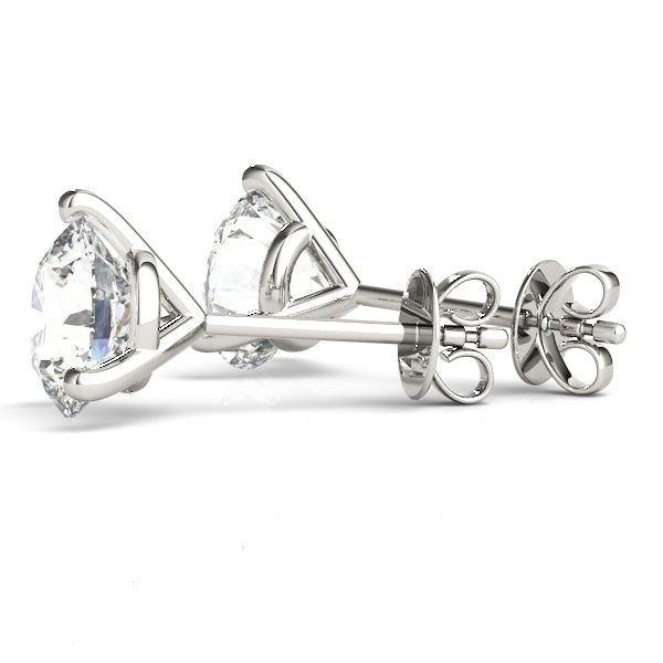 Lab Grown Prong Set Solitaire Earrings