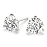 Lab Grown Prong Set Solitaire Earrings