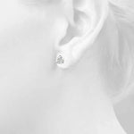 Lab Grown Prong Set Solitaire Earrings