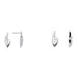 Lab Grown Diamond 3-Stone Stud Earrings