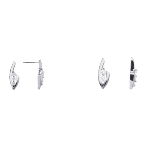 Lab Grown Diamond 3-Stone Stud Earrings