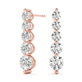Lab Grown Journey Drop Earrings