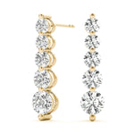 Lab Grown Journey Drop Earrings