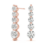 Lab Grown Journey Drop Earrings