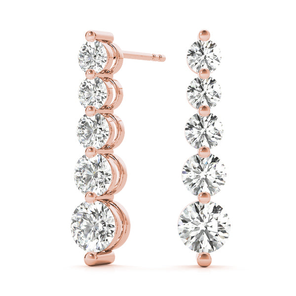 Lab Grown Journey Drop Earrings