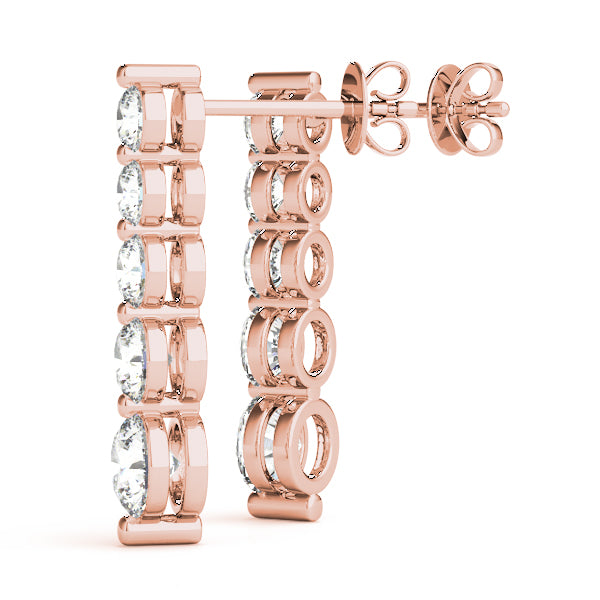 Lab Grown Journey Drop Earrings