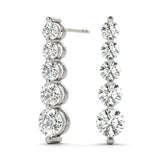 Lab Grown Journey Drop Earrings