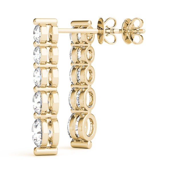 Lab Grown Journey Drop Earrings
