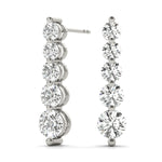Lab Grown Journey Drop Earrings