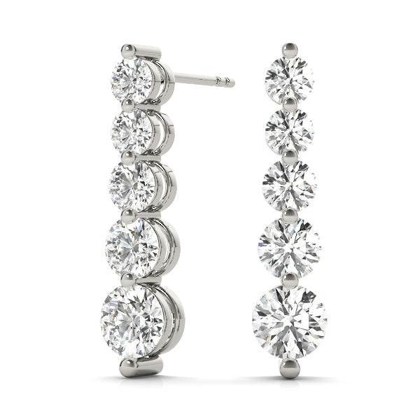 Lab Grown Journey Drop Earrings