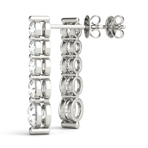 Lab Grown Journey Drop Earrings