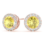 Round Halo Studs